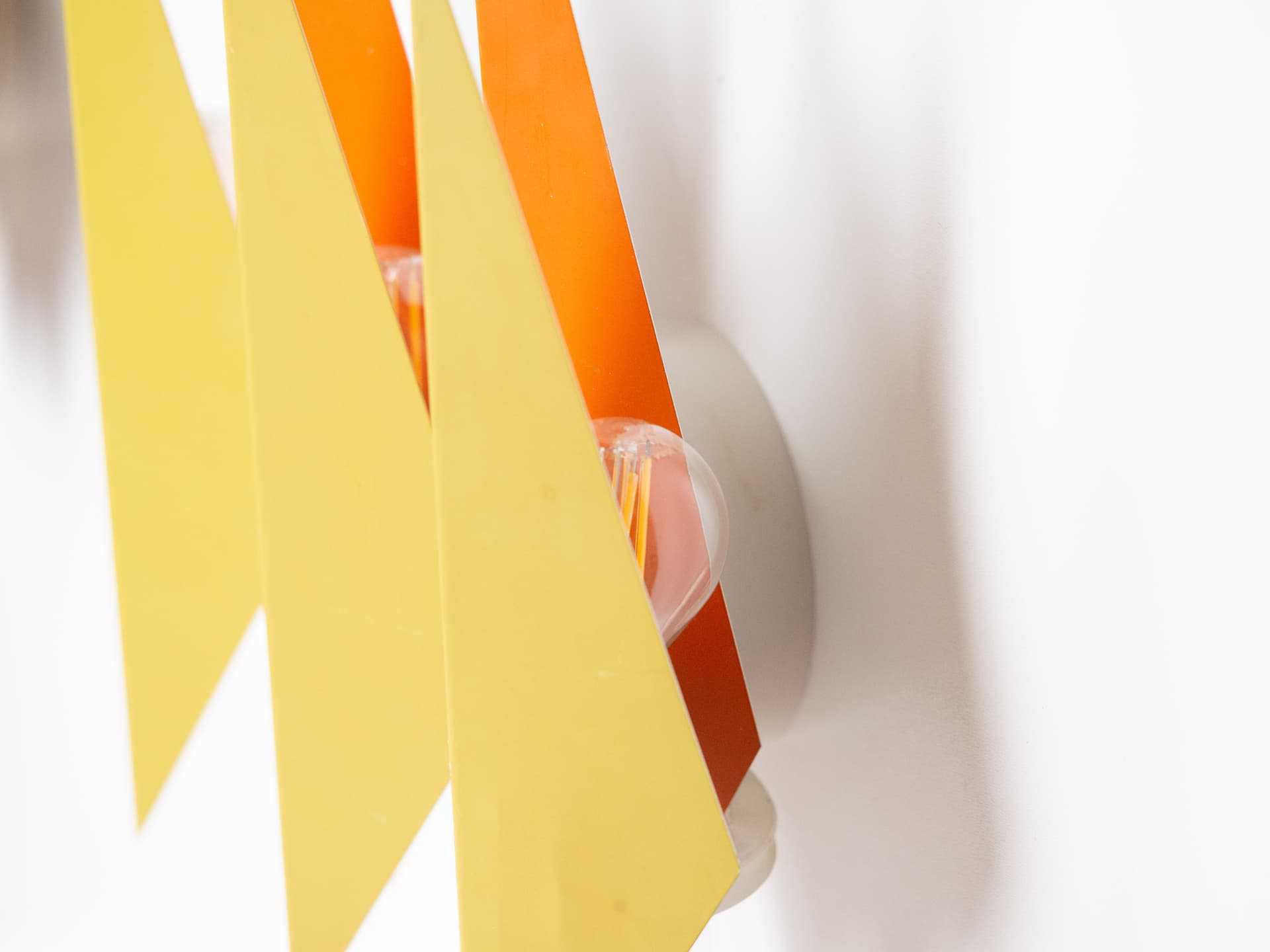 Pair of wall sconces Diamant, yellow metal, by J. Hammerborg, Denmark, 1960s. - 179236