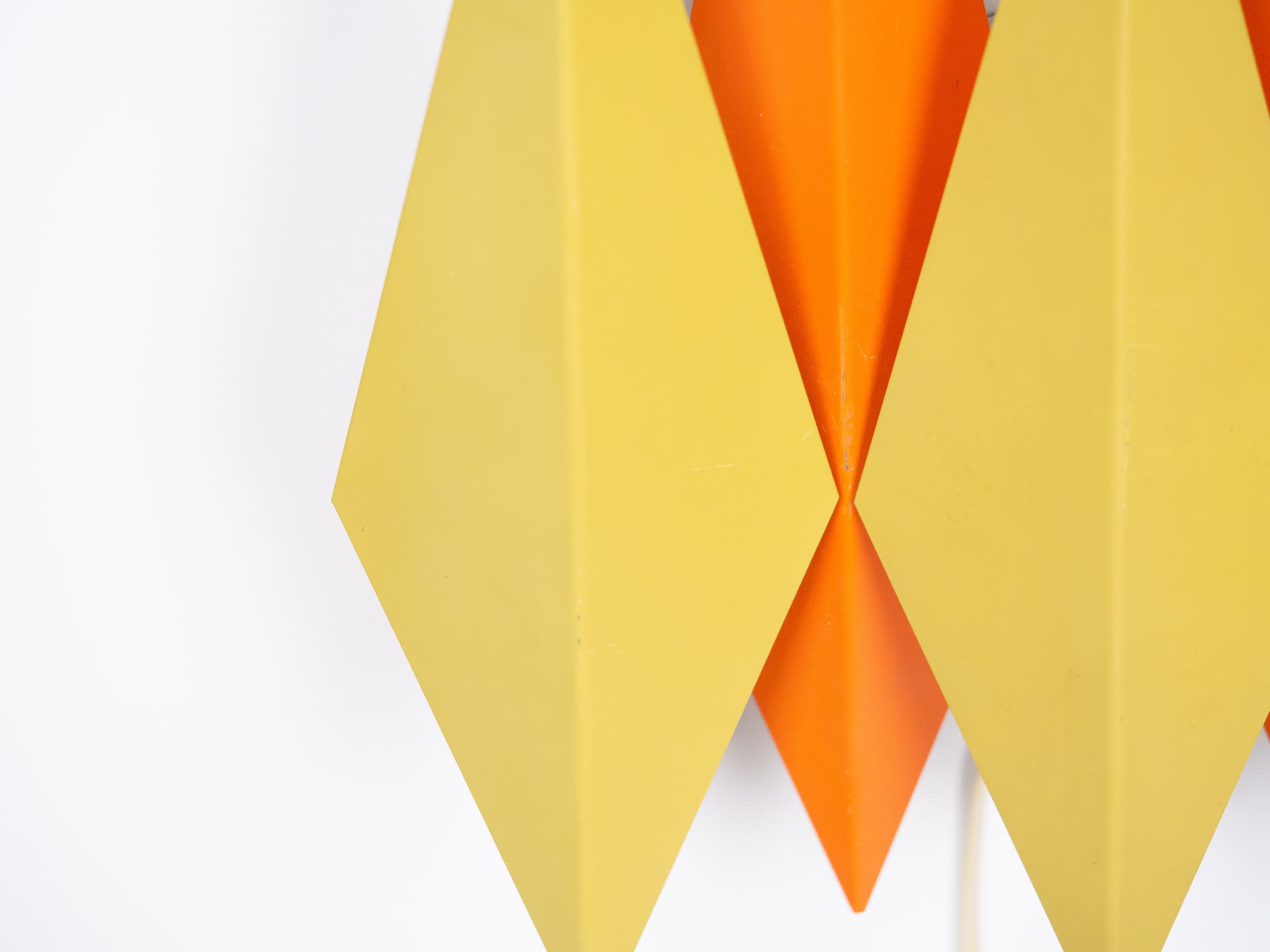 Pair of wall sconces Diamant, yellow metal, by J. Hammerborg, Denmark, 1960s. - 179234