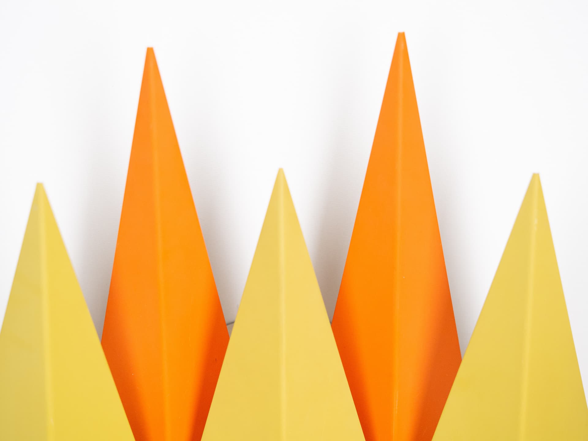 Pair of wall sconces Diamant, yellow metal, by J. Hammerborg, Denmark, 1960s. - 179232