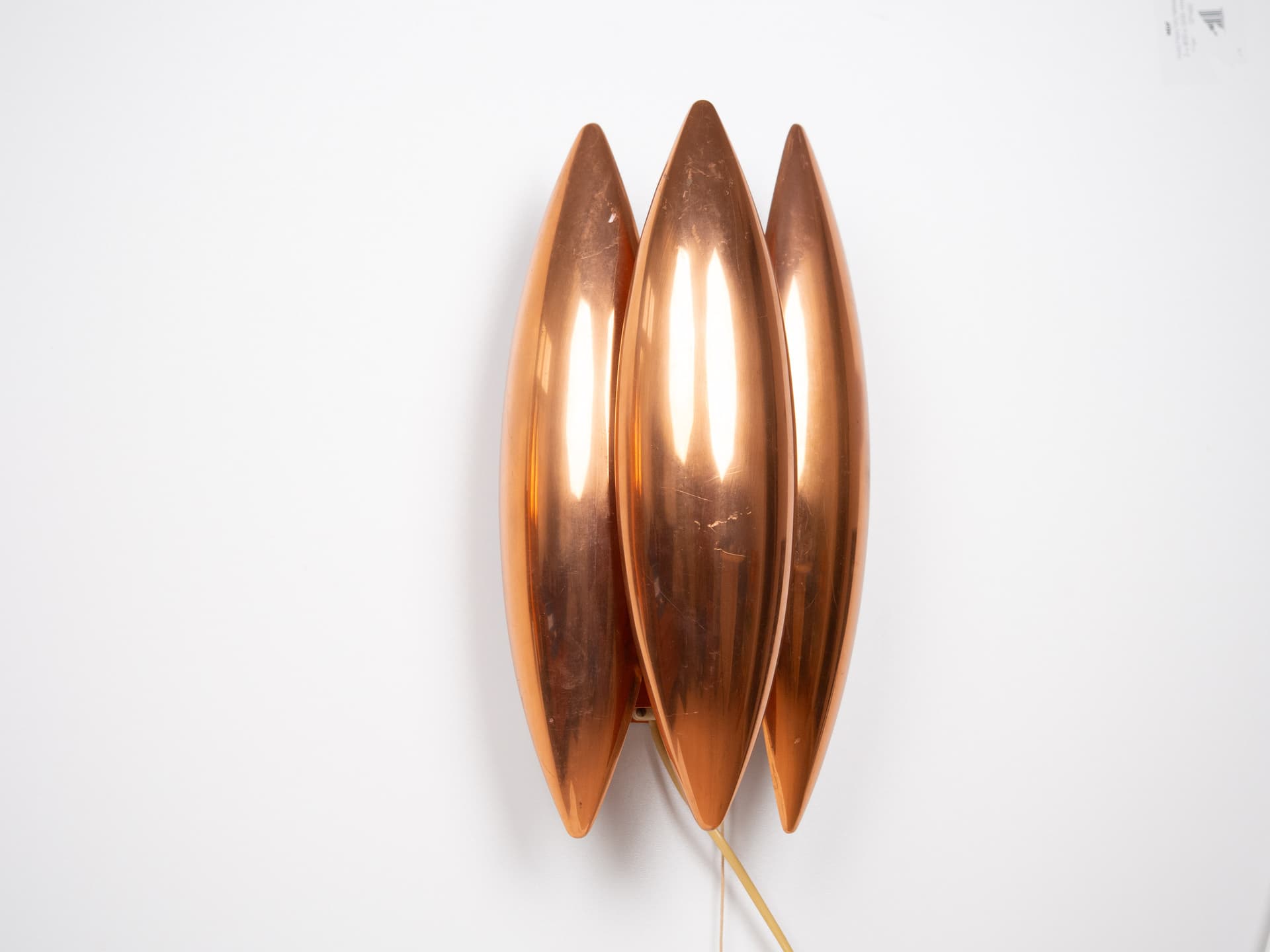 Para kinkietów Kastor, miedź, proj. J. Hammerborg, Dania, lata 60. - 179259