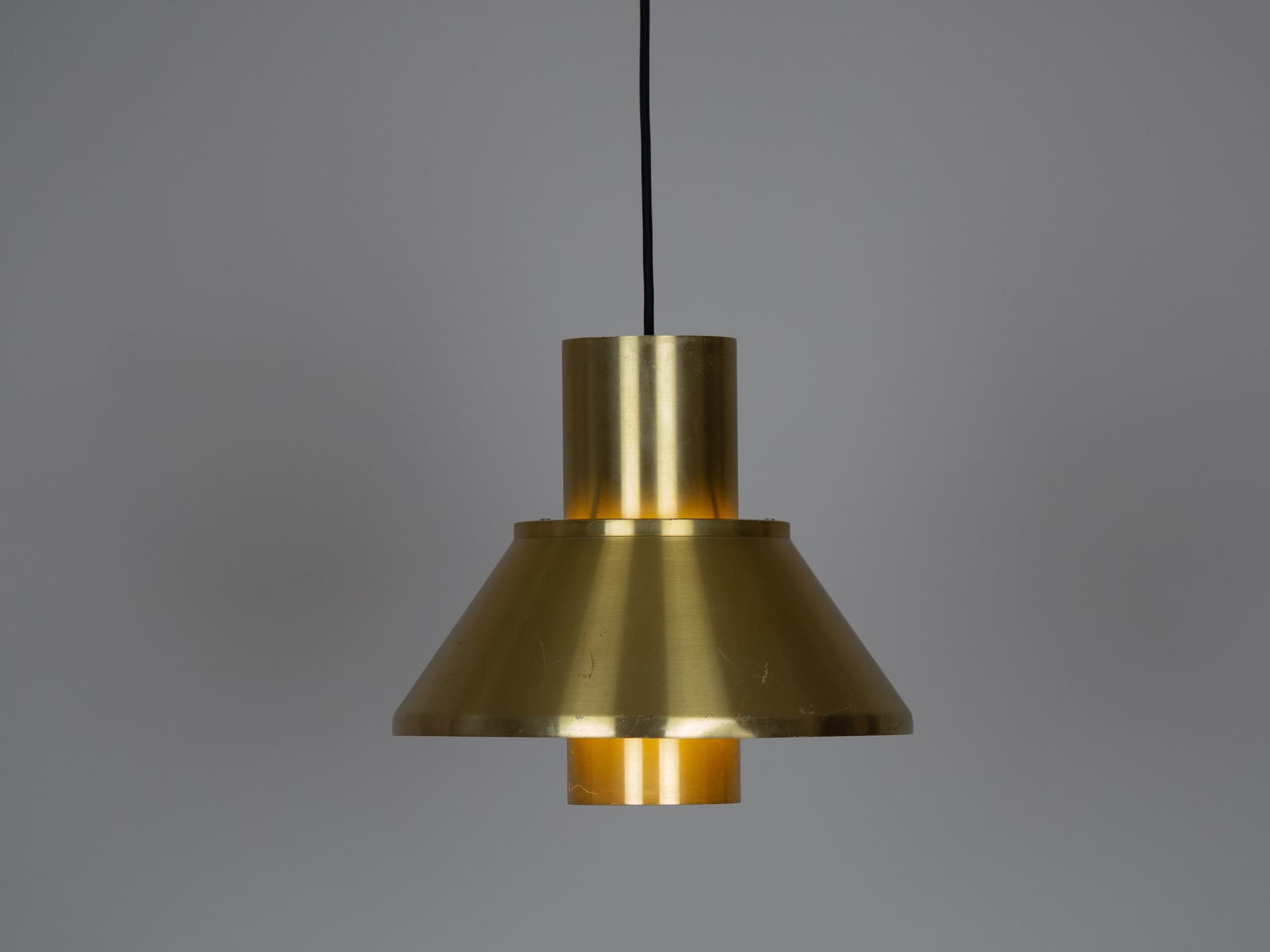 Para lamp wiszących Ultra, mosiądz złoty, proj. J. Hammerborg, Fog & Mørup, Dania, lata 60. - 179289