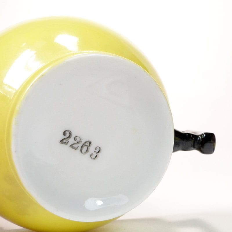Filiżanka do mokki, żółty, porcelana, proj. B. Wendorf, Ćmielów, Polska, lata 30. - 179450