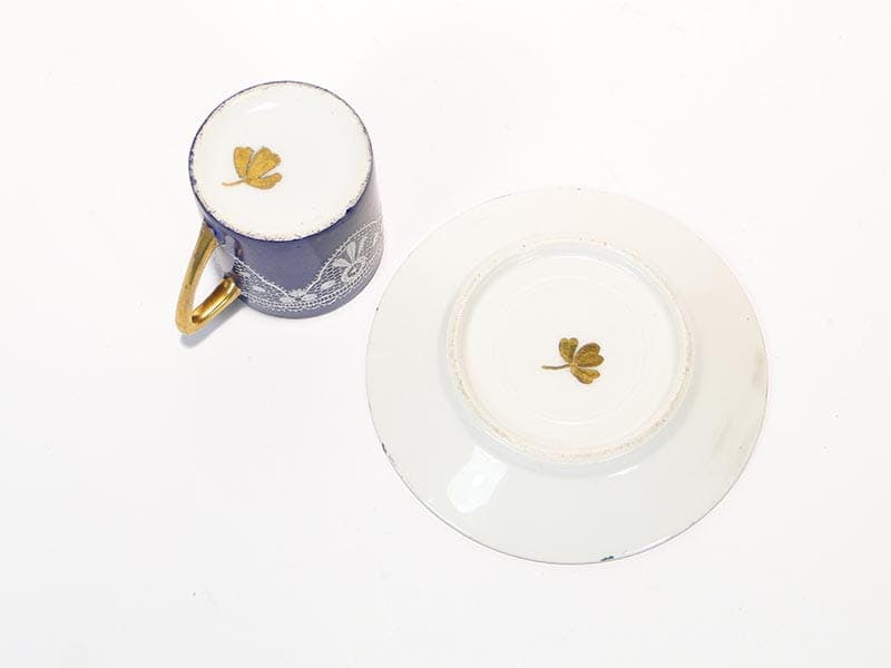 Mocha Cup and Saucer, cobalt blue, porcelain, Austria, early 20th c. - 179477