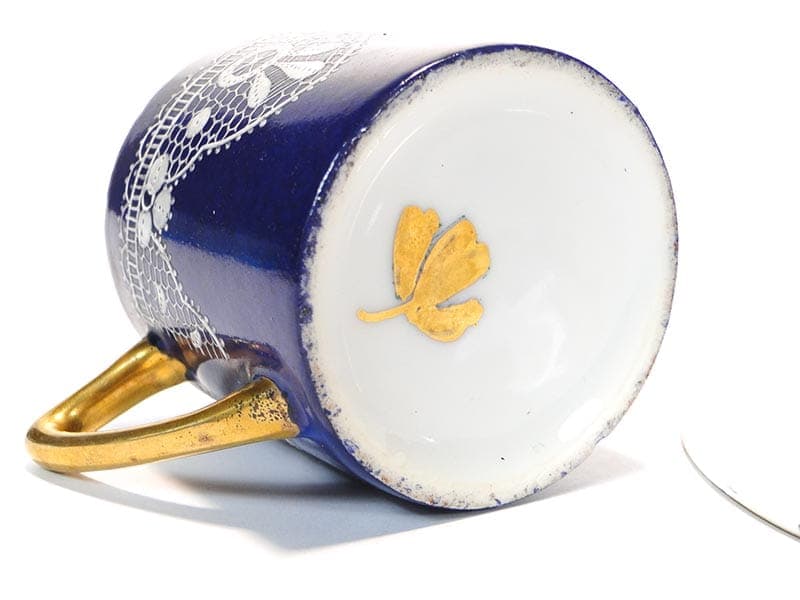 Mocha Cup and Saucer, cobalt blue, porcelain, Austria, early 20th c. - 179471