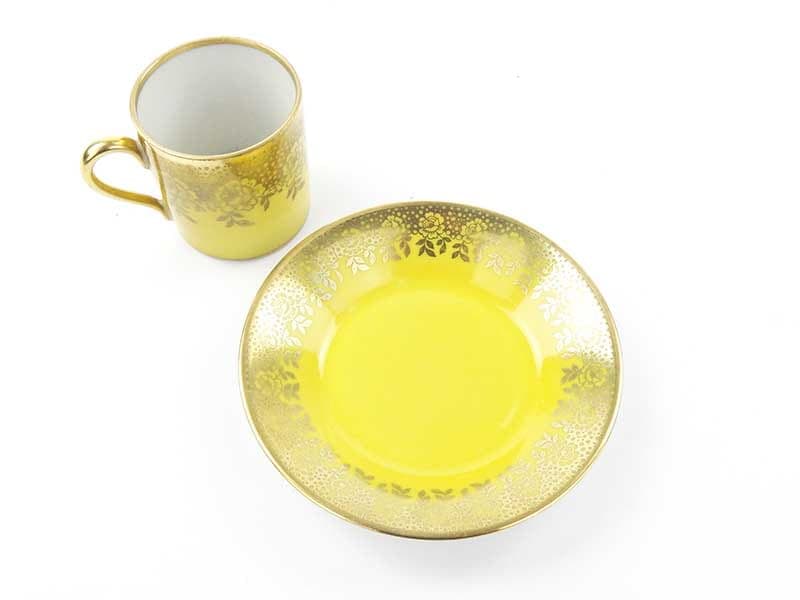 Filiżanka do mokki, porcelana żółta, Niemcy, lata 60. - 179503