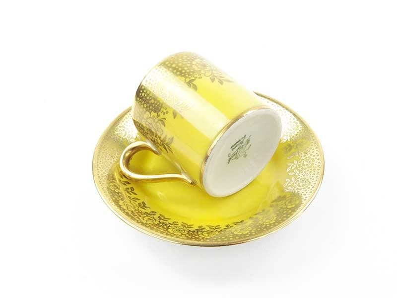 Filiżanka do mokki, porcelana żółta, Niemcy, lata 60. - 179500