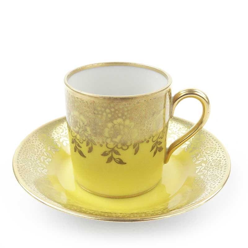 Filiżanka do mokki, porcelana żółta, Niemcy, lata 60. - 179507