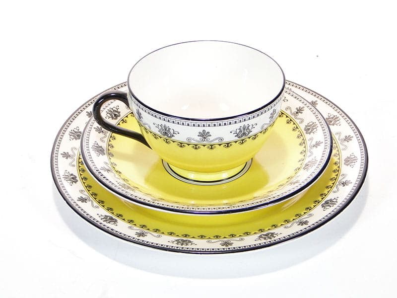 Zestaw śniadaniowy, żółty, porcelana, Wielka Brytania, początek XX w. - 179540