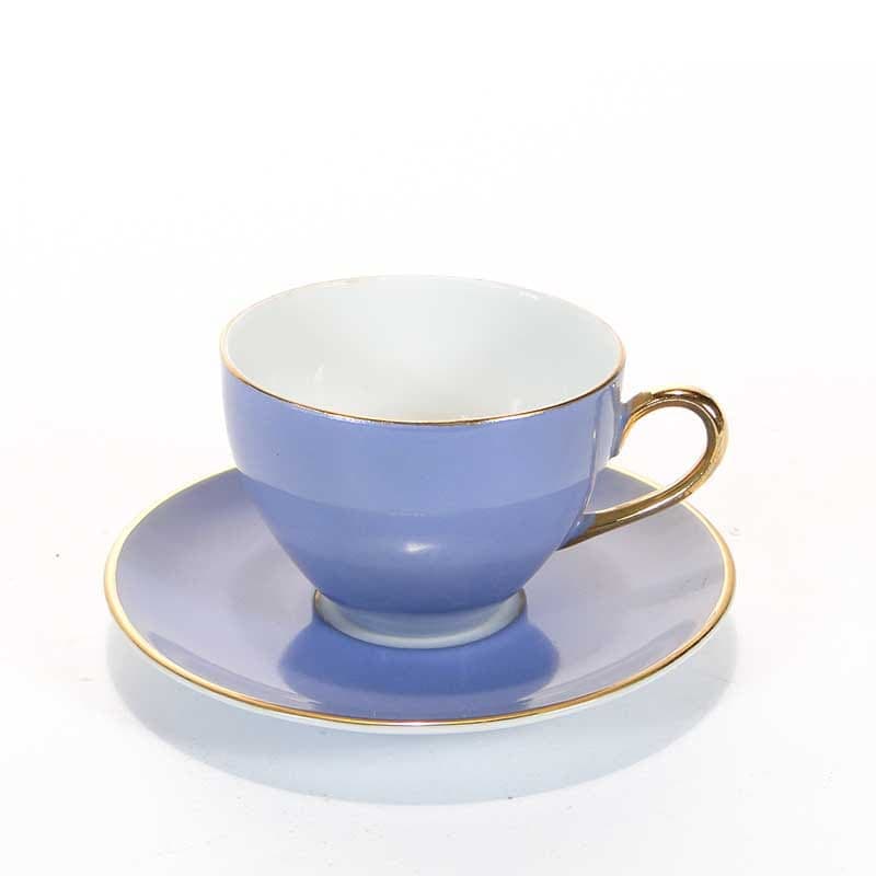 Filiżanka do kawy, porcelana niebieska, TK Thun, Czechosłowacja, lata 50. - 179575