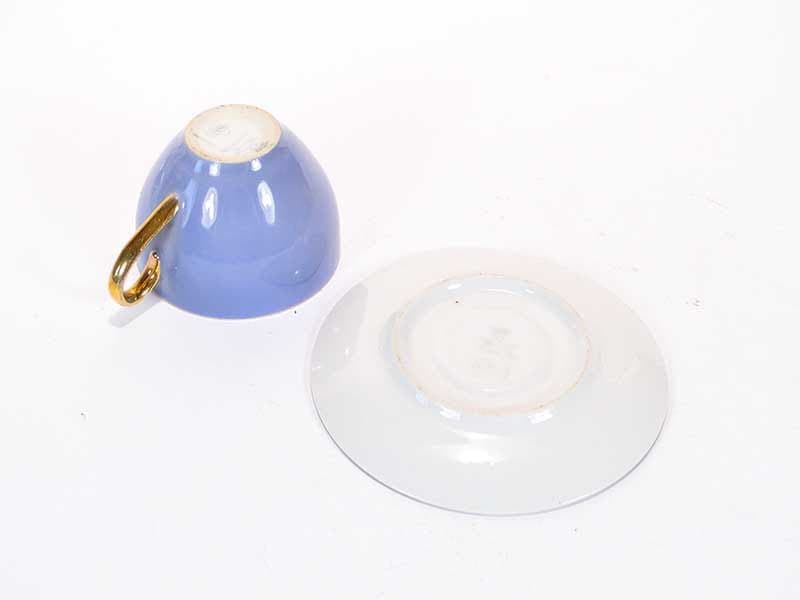 Filiżanka do kawy, porcelana niebieska, TK Thun, Czechosłowacja, lata 50. - 179572