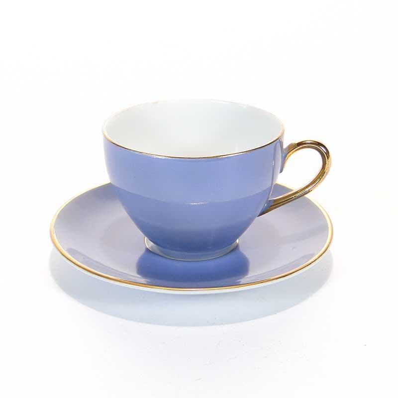 Filiżanka do kawy, porcelana niebieska, TK Thun, Czechosłowacja, lata 50. - 179570