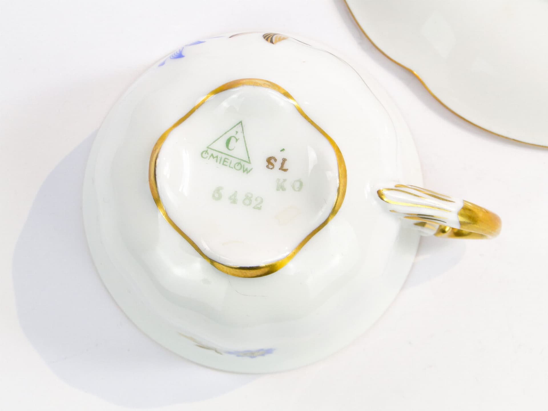 Filiżanka do herbaty Art Deco, biała porcelana, Ćmielów, Polska, lata 30. - 179623