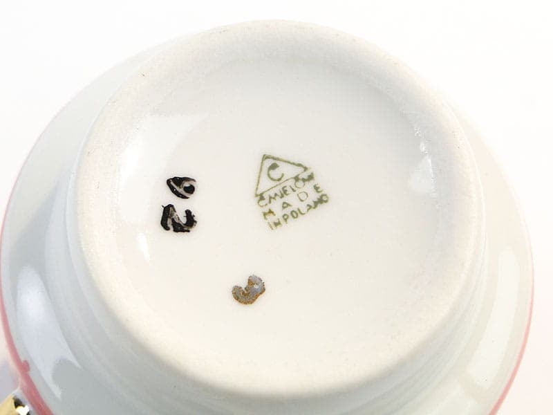 Filiżanka London, różowa, porcelana, proj. W. Potacki, Ćmielów, Polska, lata 60. - 179662