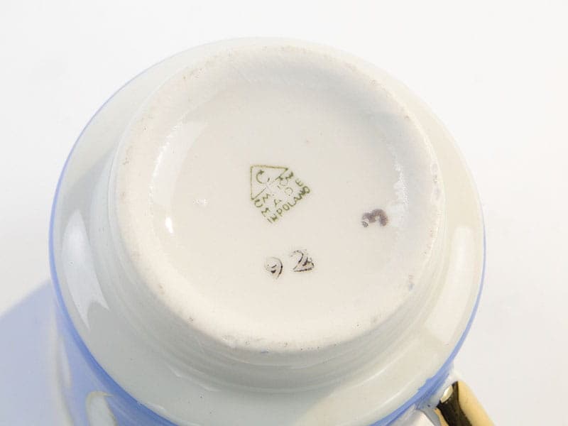 Filiżanka London, niebieska porcelana, proj. W. Potacki, dla Ćmielów, Polska, lata 60. - 179678