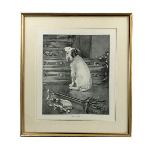 Grafika Cinderalla, szary, papier, aut. N. Flower, Wielka Brytania, pocz. XX w. - WYMIARY