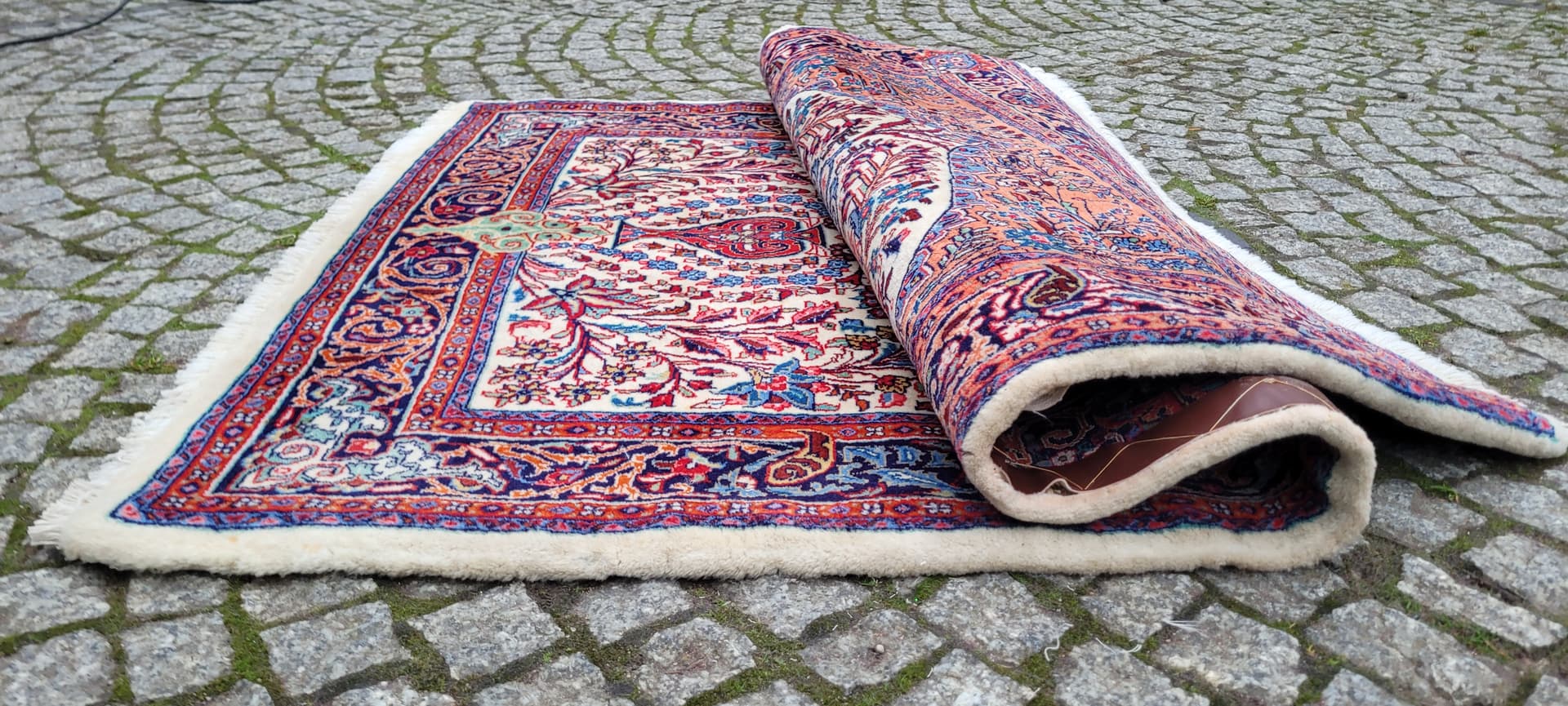 Rug Kashmar, 163x107 cm, ivory, wool, Iran, 1990s. - 179822