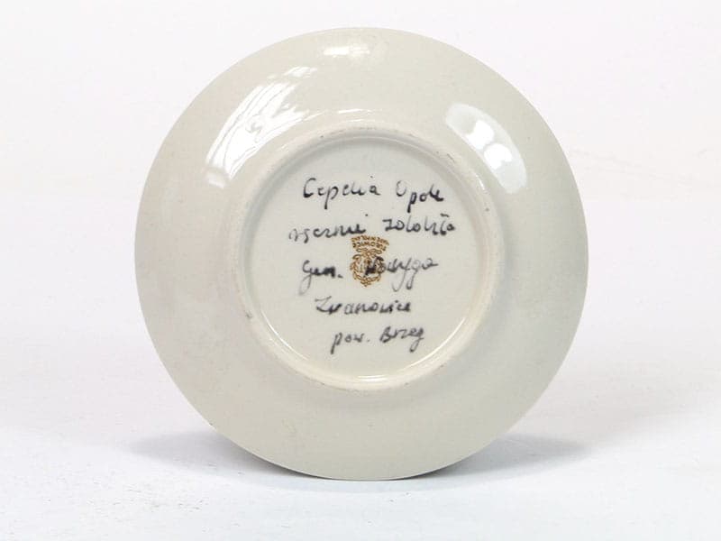 Filiżanka ze spodkiem, czarna porcelana, Chodzież, Polska, lata 70. - 179889