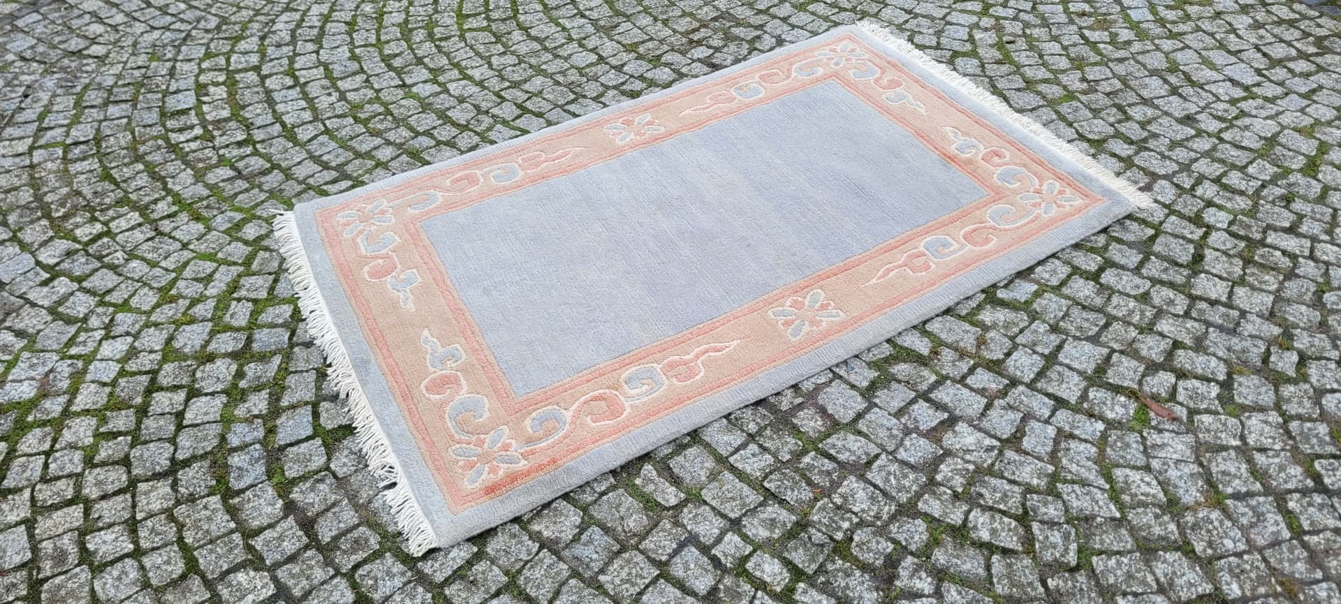 Dywan Nepal 153x74 cm, szary, wełna, Indie - 179955