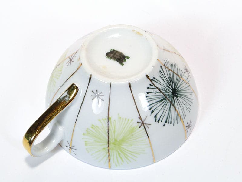 Filiżanka mokka, biała, porcelana, Polska, lata 50. - 179980