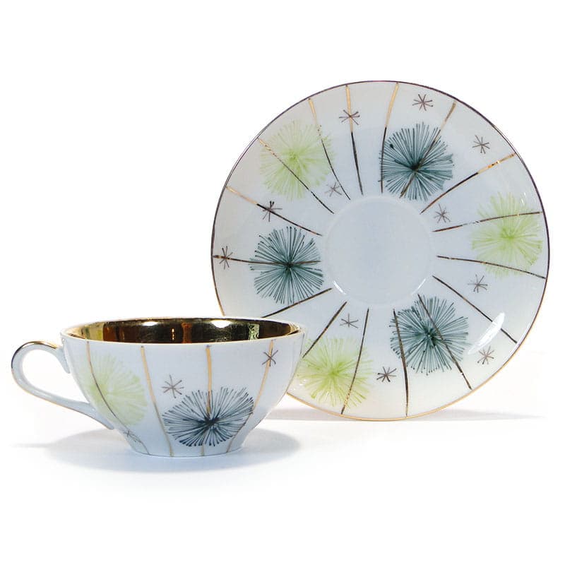 Filiżanka mokka, biała, porcelana, Polska, lata 50.