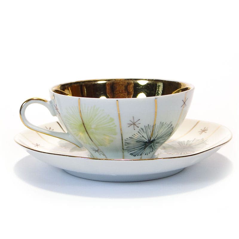 Filiżanka mokka, biała, porcelana, Polska, lata 50. - 179978