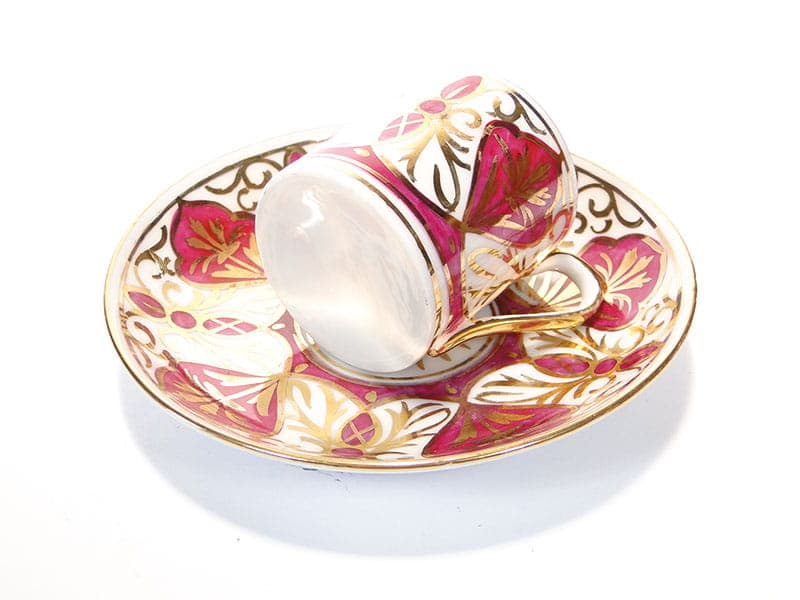 Mocha Cup with Saucer, Biedermeier, white porcelain, Austria, 19th c. - 180022