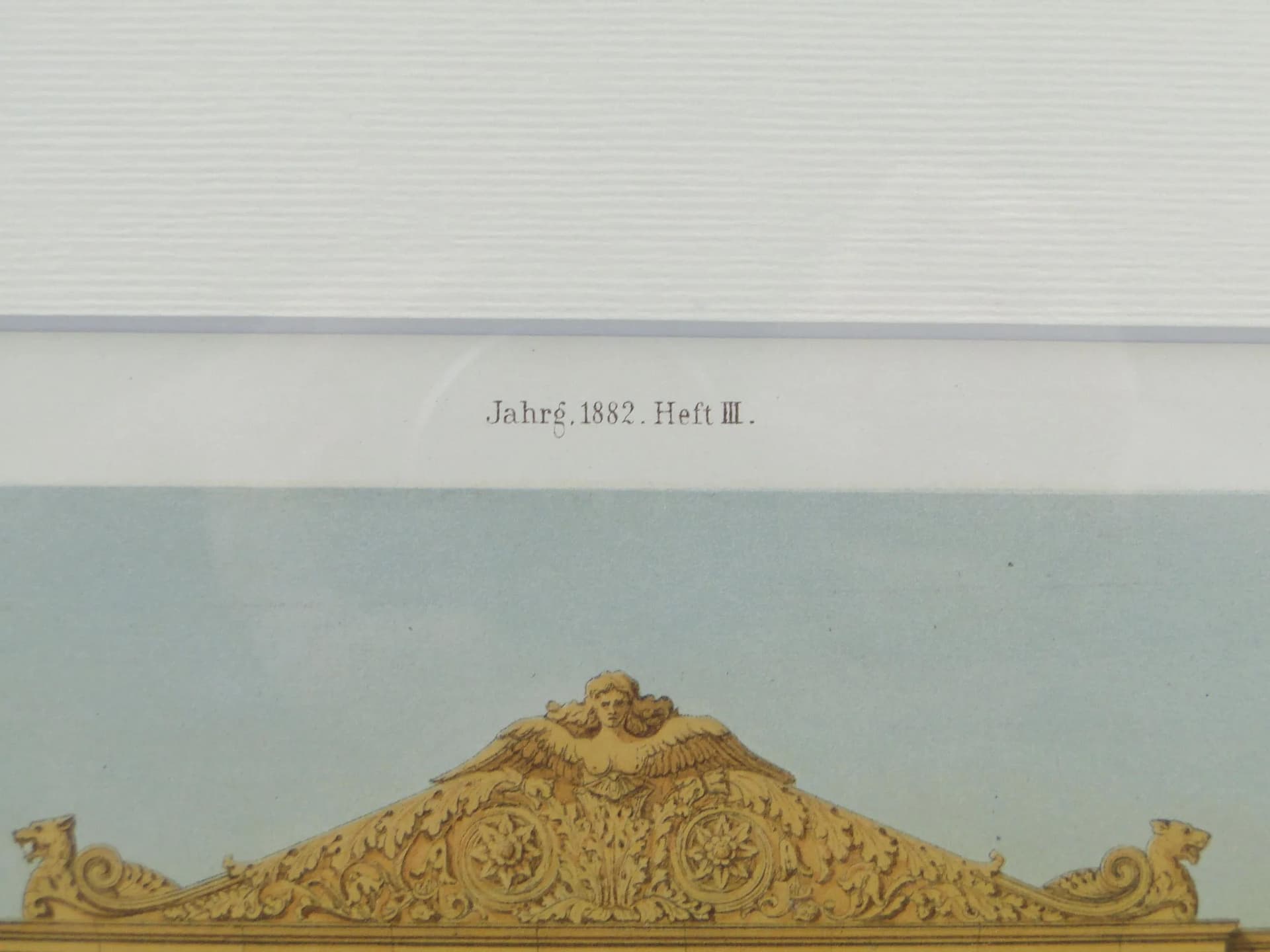 Grafika architektoniczna, złoty, papier, Niemcy, XIX wiek - 12728