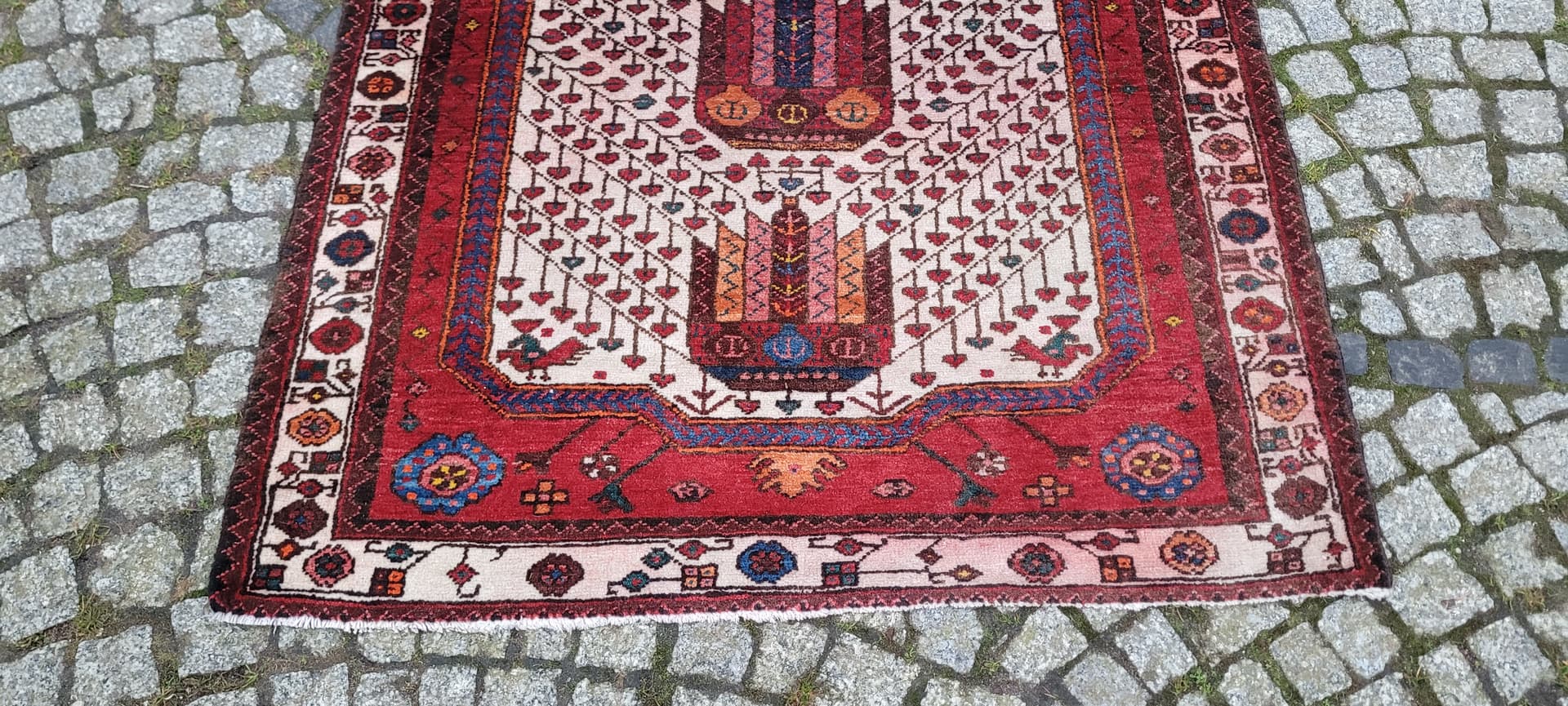 Runner Afshar 105x285 cm, multicolor wool, Iran, 19th c. - 180112