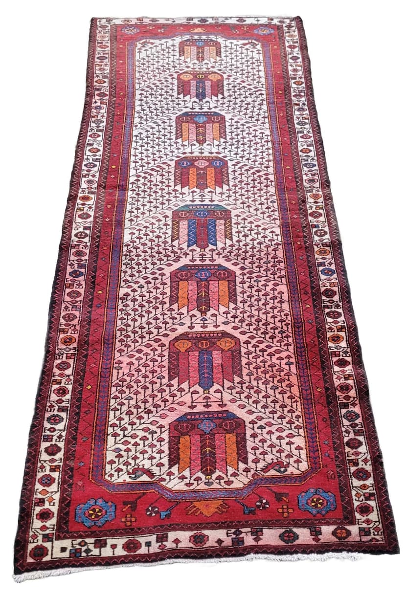 Runner Afshar 105x285 cm, multicolor wool, Iran, 19th c.