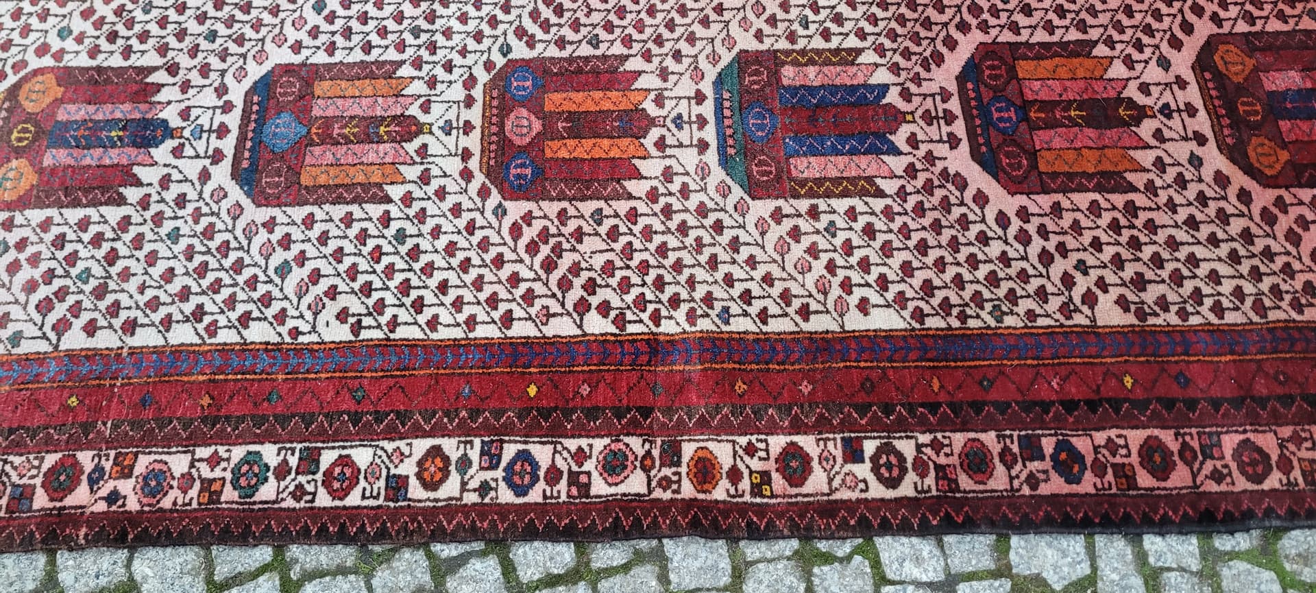 Runner Afshar 105x285 cm, multicolor wool, Iran, 19th c. - 180110