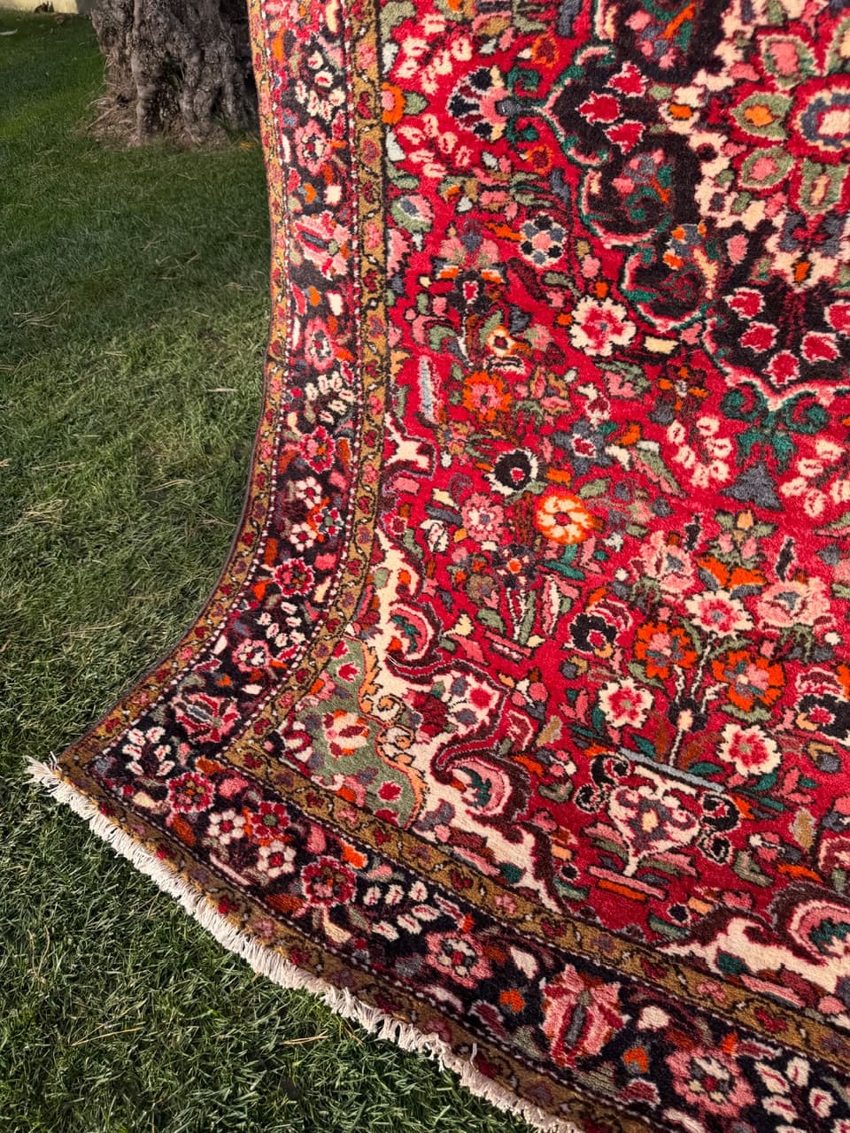 Dywan perski Lilian Hamadan, multikolor, wełna, Iran, lata 90. - 180137