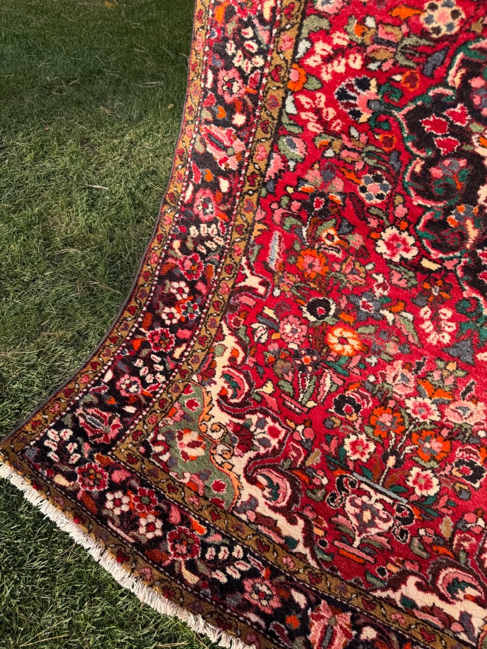 Dywan perski Lilian Hamadan, multikolor, wełna, Iran, lata 90. - 180142