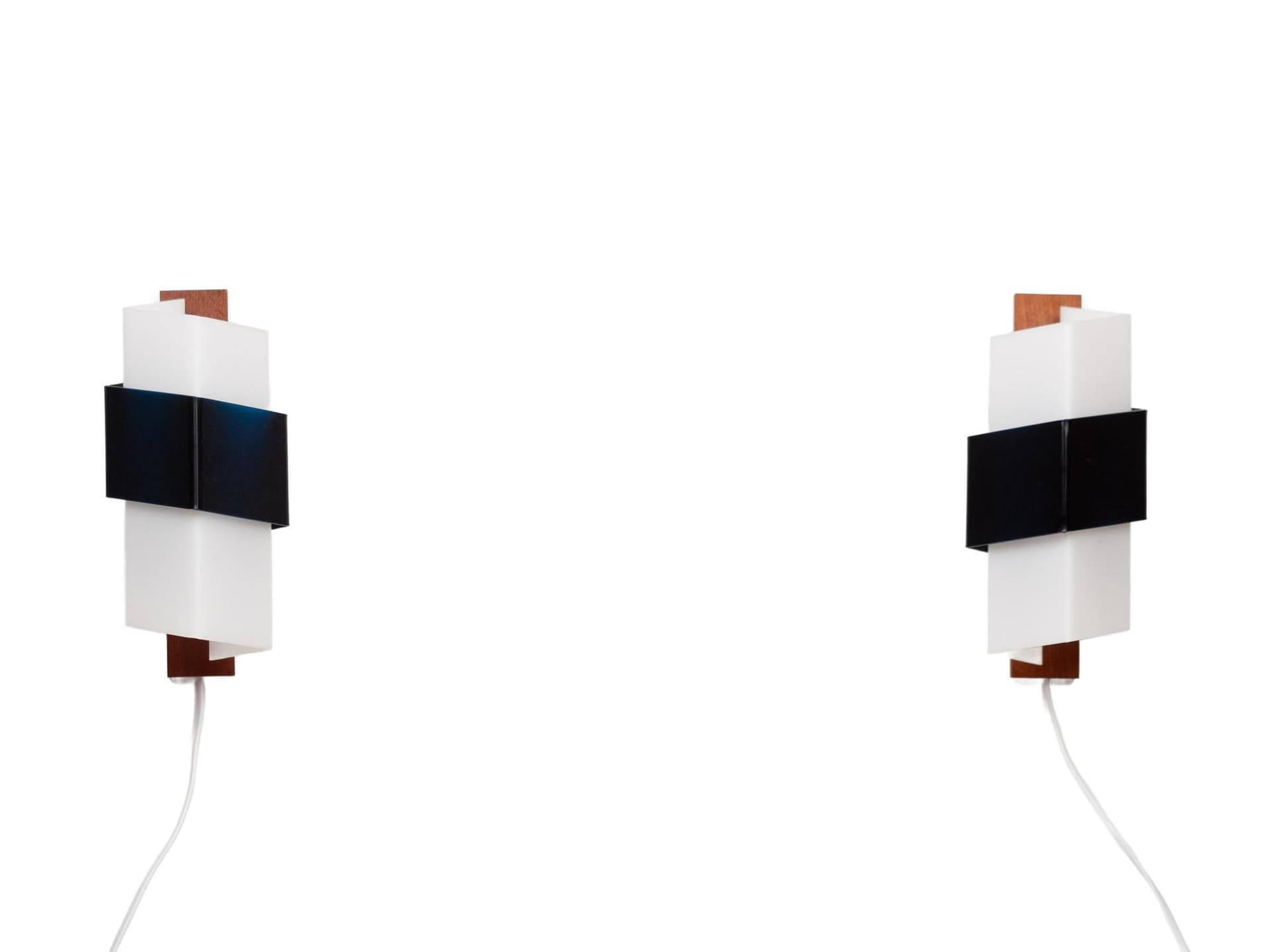 Para kinkietów Diamant, multikolor, proj. J. Hammerborg, Fog & Mørup, Szwecja, lata 50.