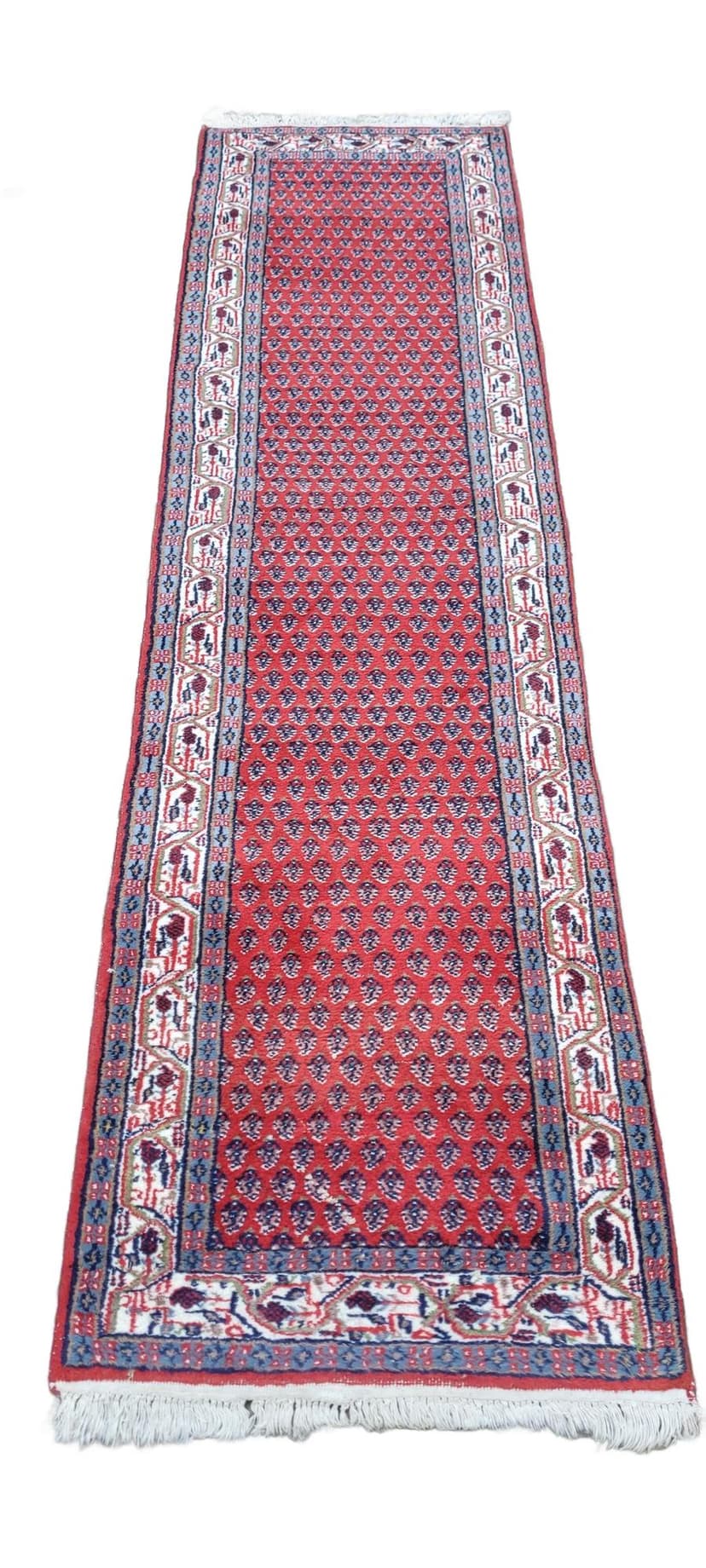 Runner Indo-Mir Sarouk, 75x280 cm, red wool, India, 1920s.