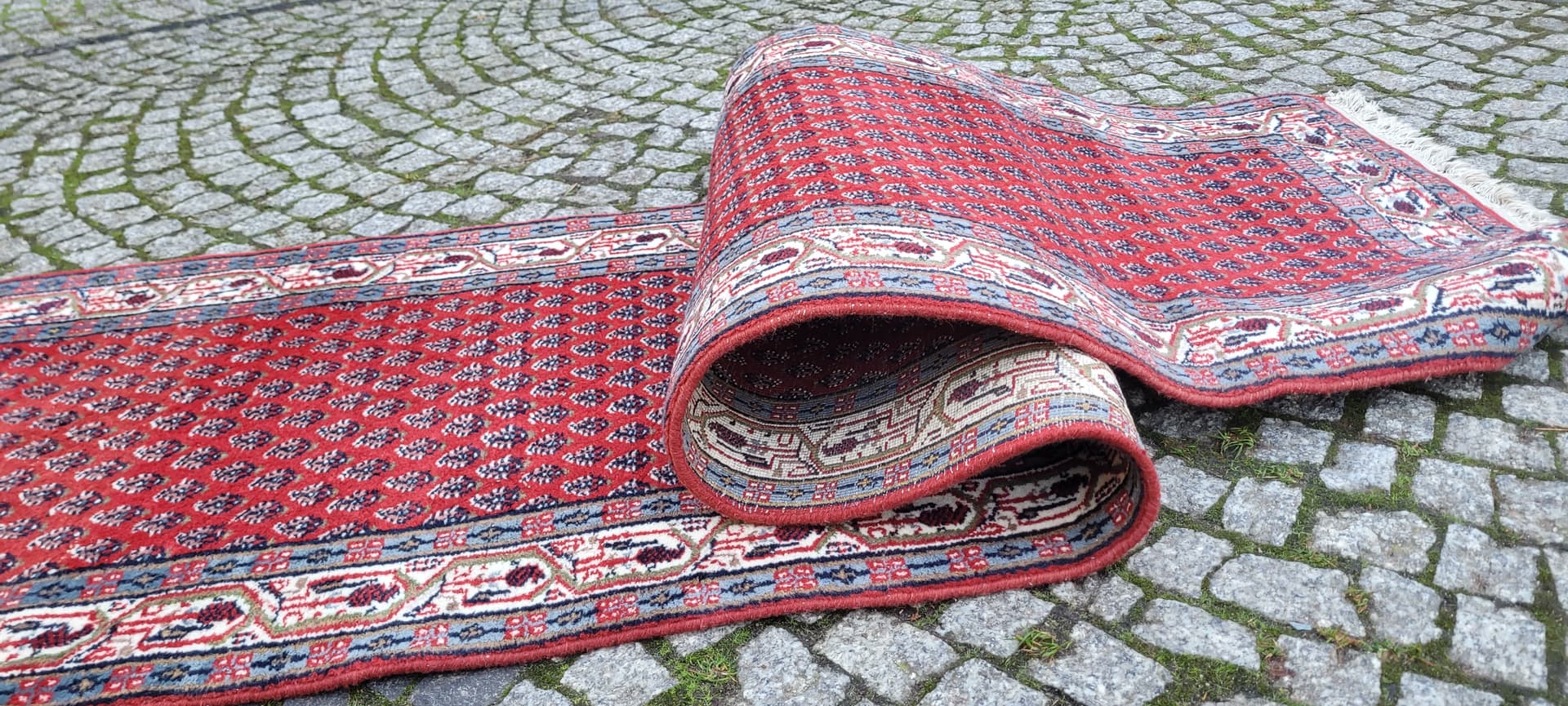 Runner Indo-Mir Sarouk, 75x280 cm, red wool, India, 1920s. - 180314