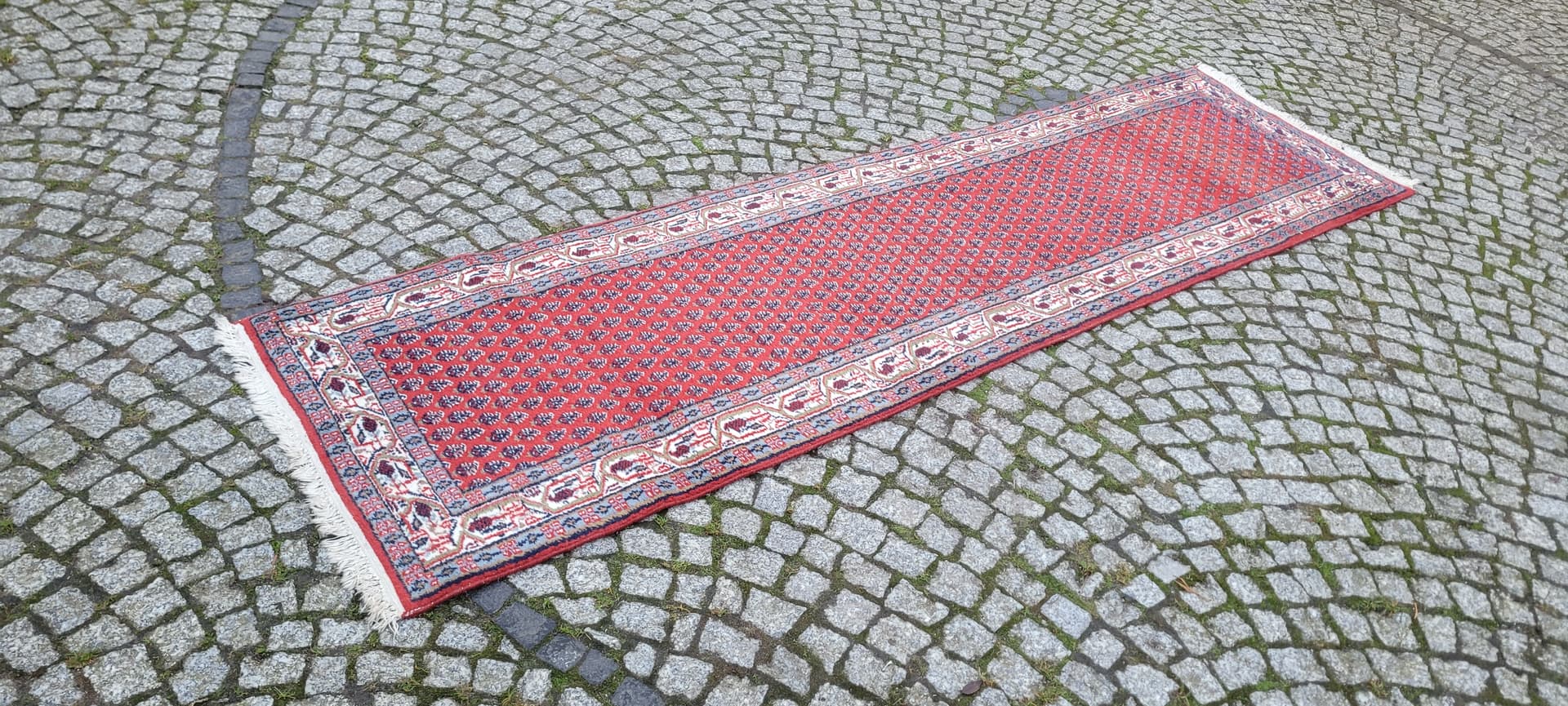 Runner Indo-Mir Sarouk, 75x280 cm, red wool, India, 1920s. - 180323