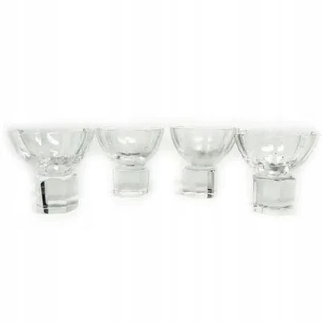 Komplet kieliszków, modernizm, kryształ, Niemcy, lata 50. - WYMIARY