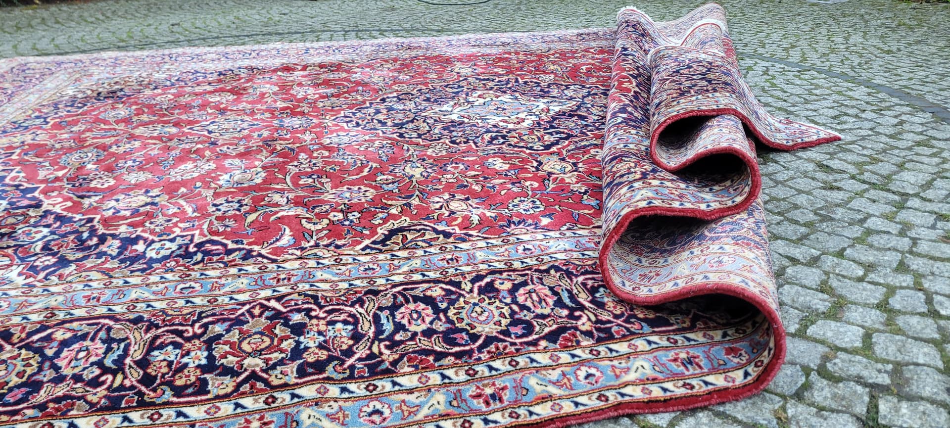 Rug Keshan, 295x385 cm, red, wool, Iran, early 20th c. - 180378