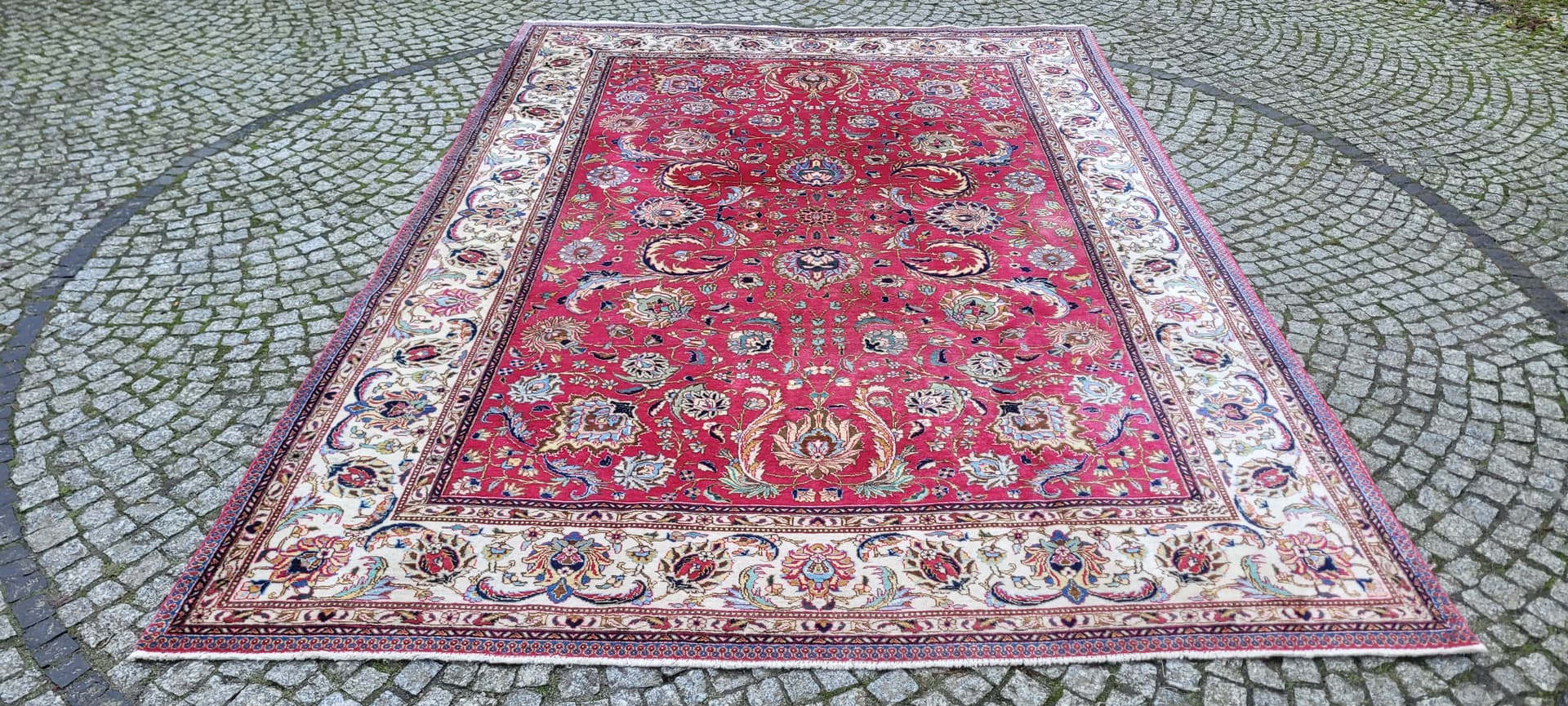 Dywan Tebriz, 240x345 cm, multikolor, wełna, Iran, początek XX w. - 180408