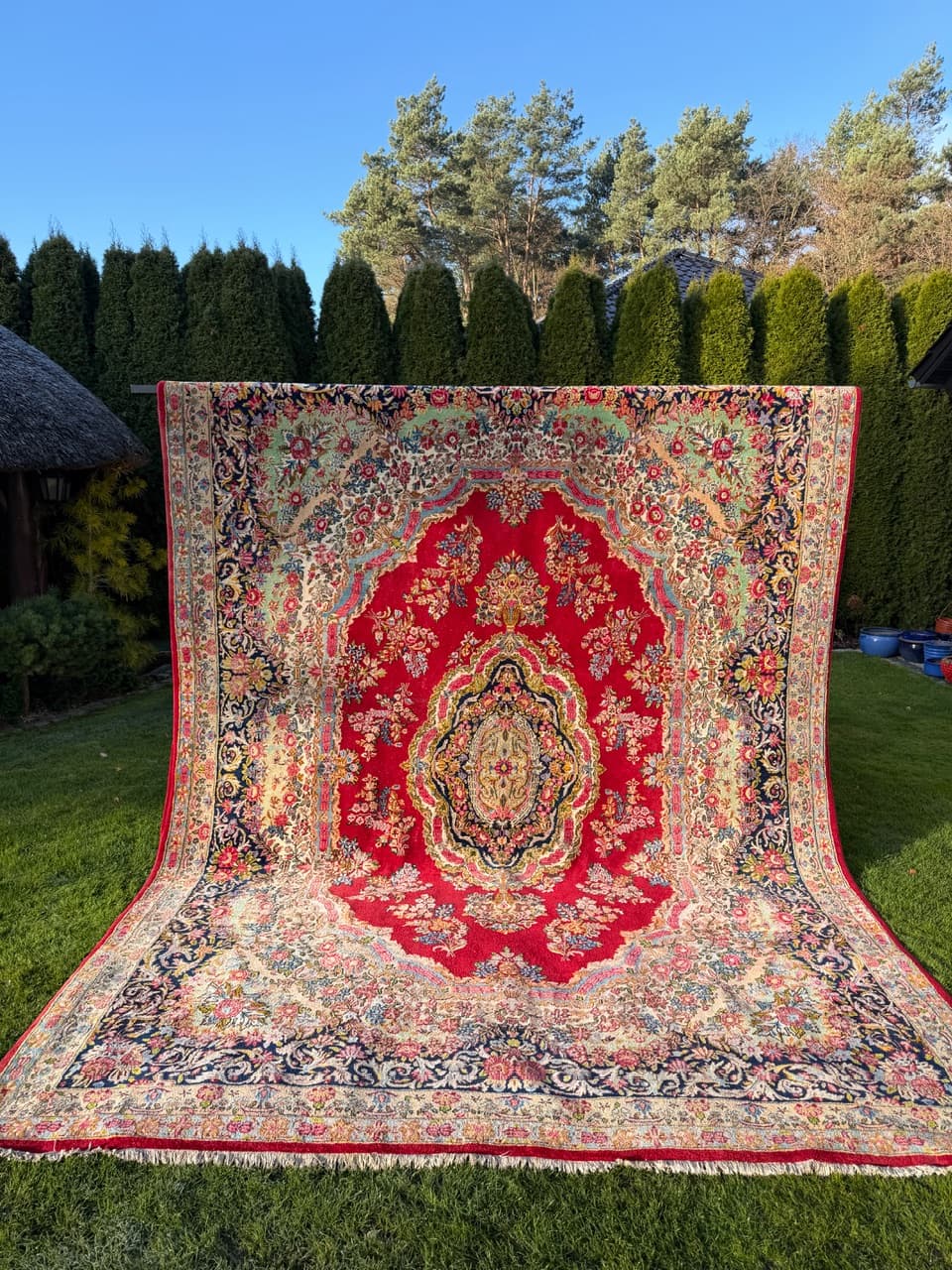 Rug Kerman, red, wool, Iran, 415x300 cm - 180413