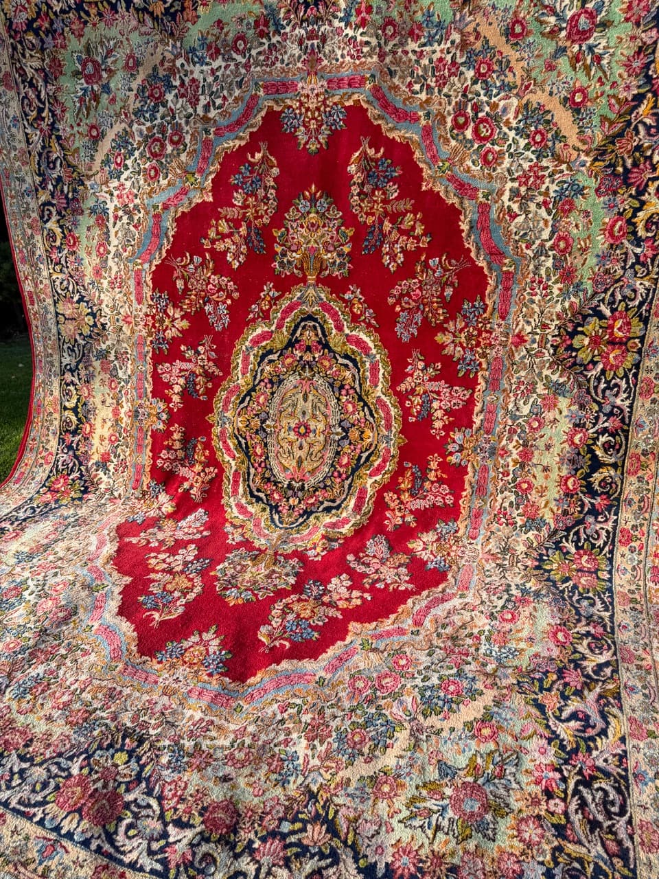 Rug Kerman, red, wool, Iran, 415x300 cm - 180425