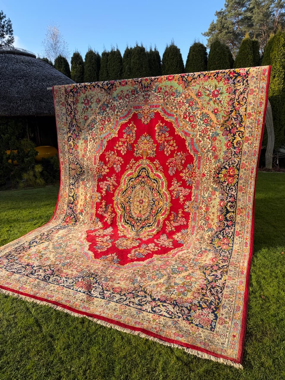 Rug Kerman, red, wool, Iran, 415x300 cm - 180411