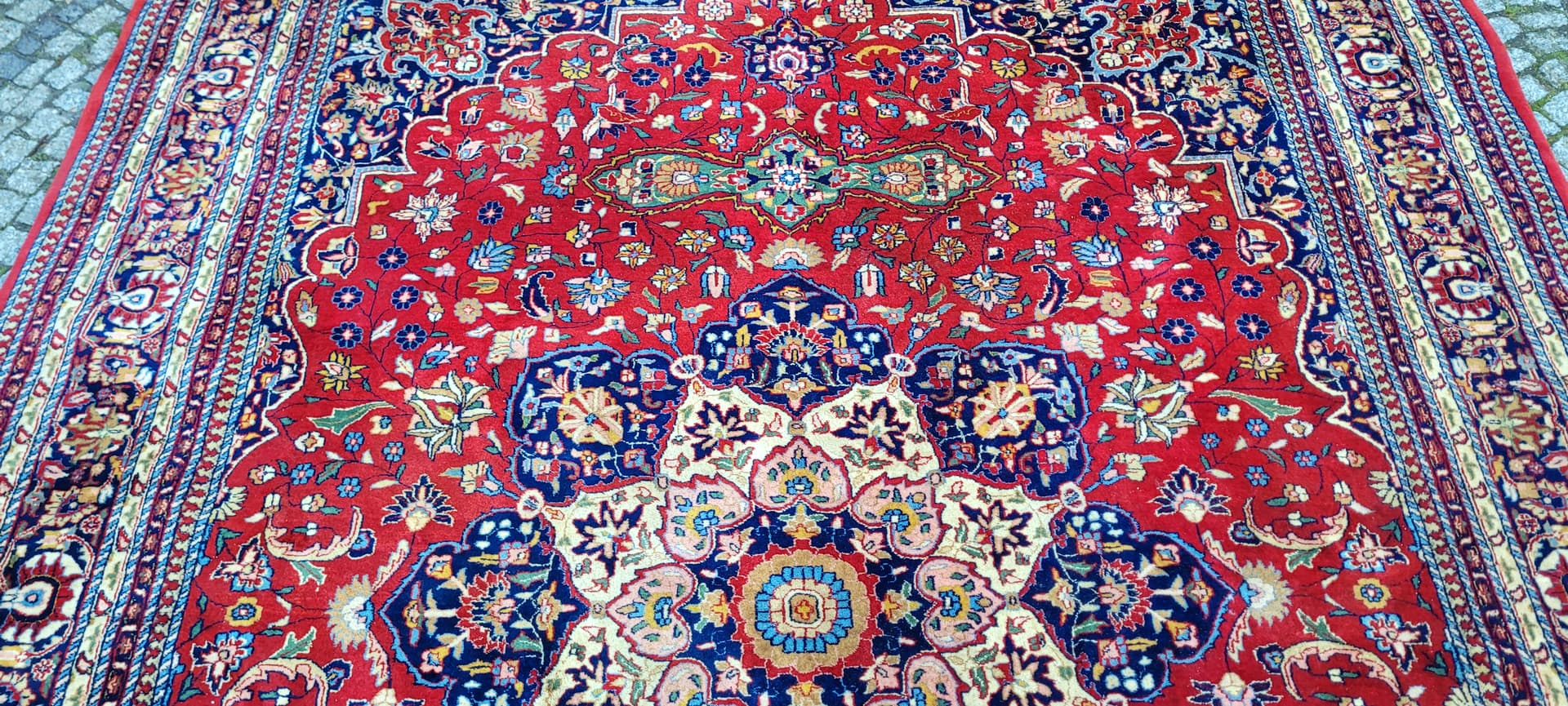 Dywan Tebriz 250x360 cm, multikolor, wełna, Indie - 180455