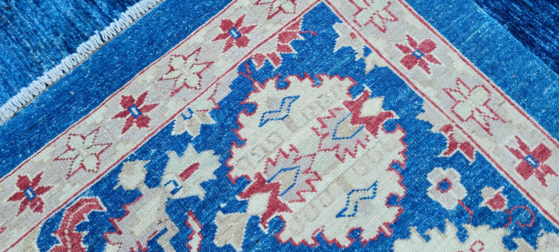 Dywan perski Ziegler 270x360 cm, niebieski, wełna, Pakistan, pocz. XX w. - 180475