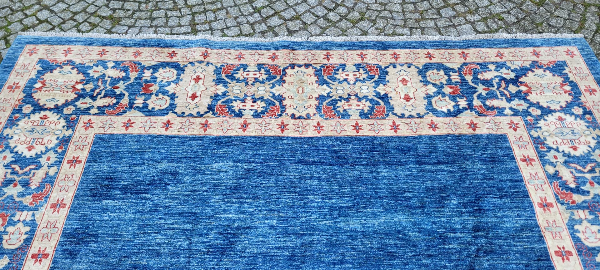 Dywan perski Ziegler 270x360 cm, niebieski, wełna, Pakistan, pocz. XX w. - 180485