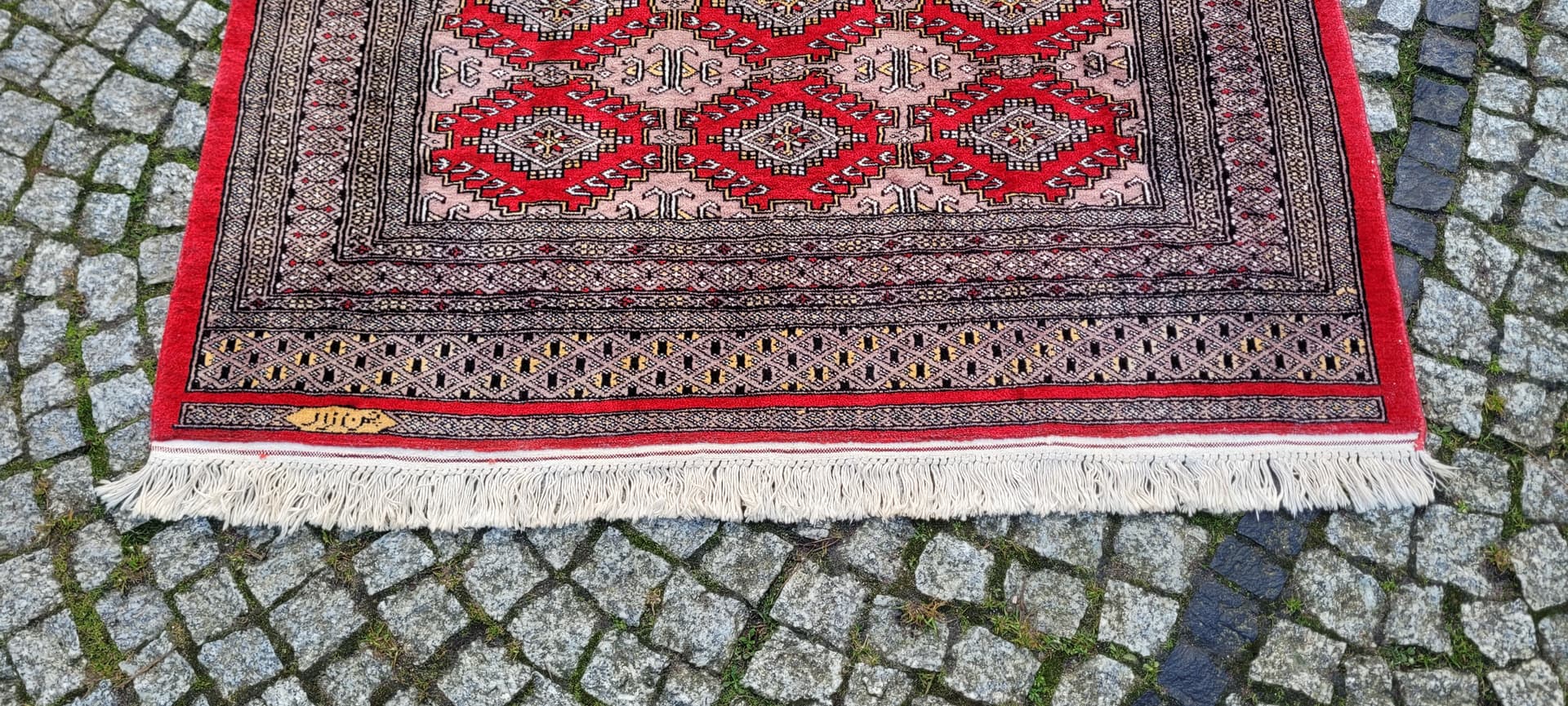 Rug Buchara 103x130 cm, red, wool, Pakistan, 1980s. - 180511