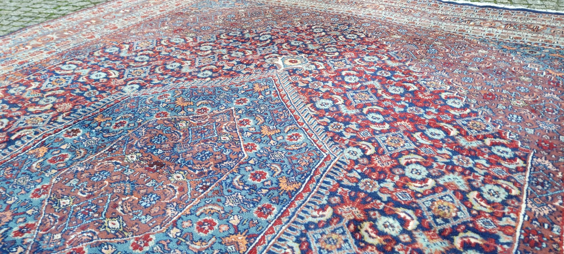 Rug Bidjar 220x330cm, red, wool, India, early 20th c. - 180517