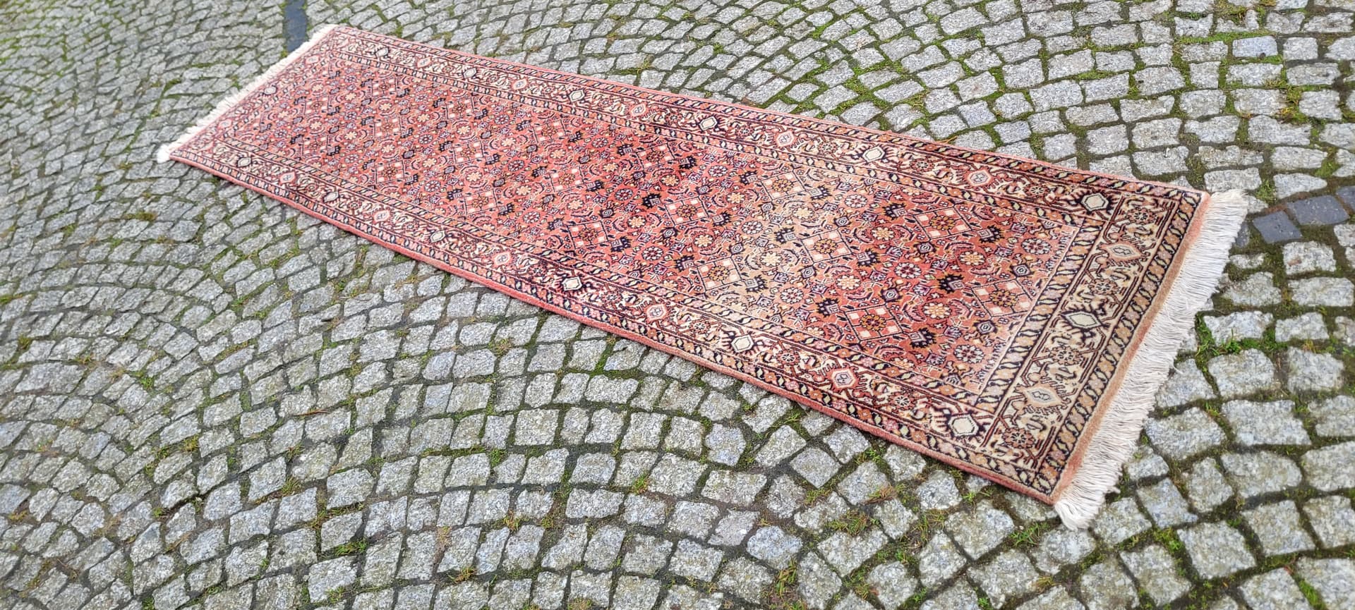 Runner Bidjar, 62x250 cm, red, wool, Iran, 1960s. - 180592