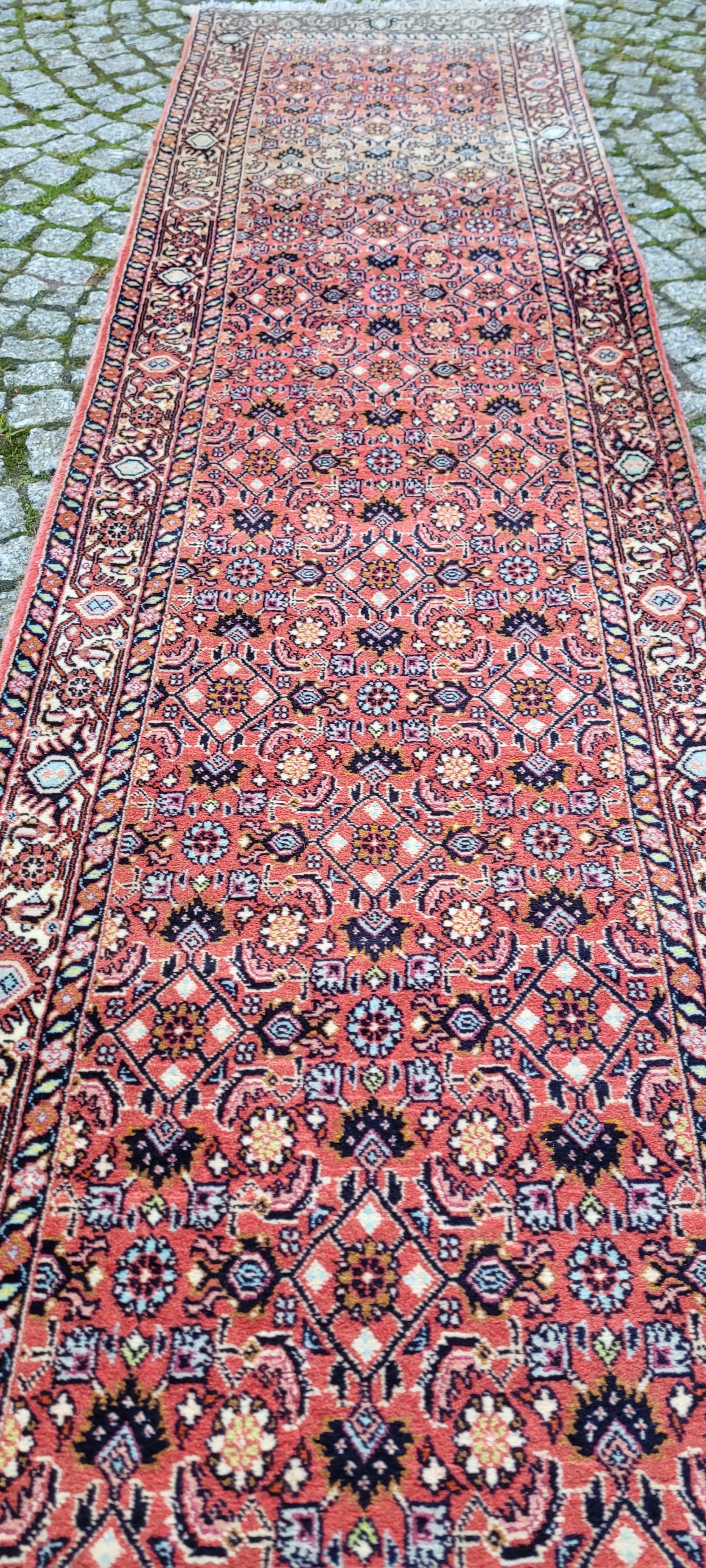 Runner Bidjar, 62x250 cm, red, wool, Iran, 1960s. - 180587