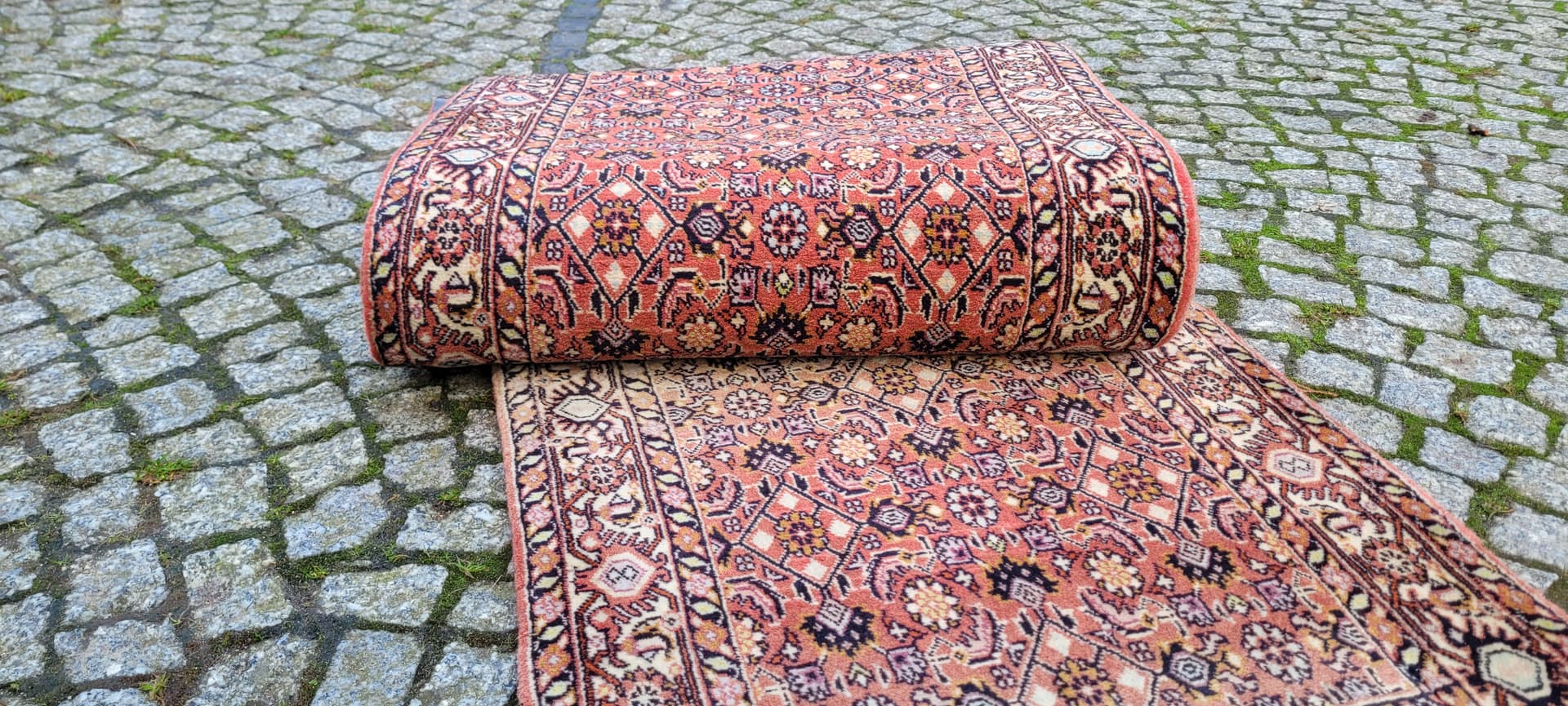 Runner Bidjar, 62x250 cm, red, wool, Iran, 1960s. - 180590